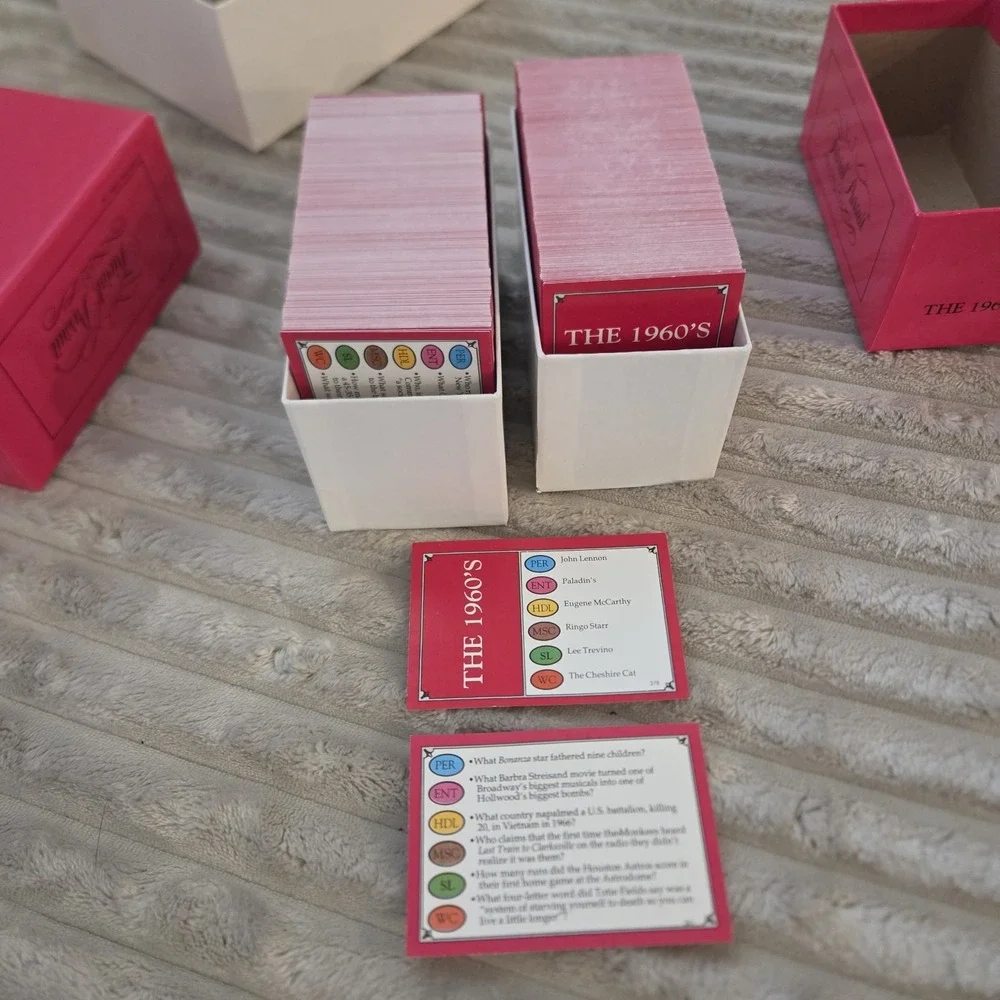 Vintage Trivial Pursuit The 1960's Card Set 1960s Expansion Parker Brothers Box